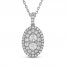 Forever Connected Diamond Necklace 1/2 ct tw Round-Cut 10K White Gold 18"