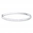 Bangle Bracelet 14K White Gold