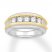 Men's Diamond Band 7/8 ct tw Round-cut 10K Two-Tone Gold