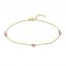 Heart Anklet Two-Tone Gold 9"