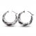 Beaded Hoop Earrings 14K White Gold