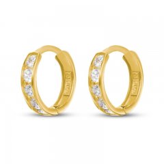 Children's Cubic Zirconia Huggie Earrings 14K Yellow Gold