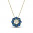 Le Vian Diamond & Sapphire Necklace 1/15 ct tw Diamonds 14K Honey Gold