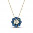 Le Vian Diamond & Sapphire Necklace 1/15 ct tw Diamonds 14K Honey Gold