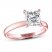 THE LEO Artisan Diamond Solitaire Engagement Ring 2 ct tw Princess-cut 14K Rose Gold