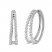 Diamond Hoop Earrings 1 ct tw Round-Cut Sterling Silver
