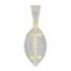 Men's Diamond Football Pendant 1/4 ct tw Round-cut 10K Yellow Gold