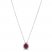 Le Vian Rhodolite & Diamond Necklace 1/8 ct tw 14K Vanilla Gold 18"