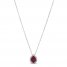 Le Vian Rhodolite & Diamond Necklace 1/8 ct tw 14K Vanilla Gold 18"