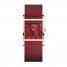 BERING Women's 10426-363-S Classic Rose Gold Tank Red Mesh Strap Watch