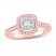 Diamond Engagement Ring 1/2 ct tw Princess/Round 14K Rose Gold