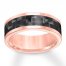 8mm Wedding Band Rose Tungsten Carbide