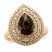 Le Vian Creme Brulee Quartz Ring 1 ct tw Diamonds 14K Strawberry Gold