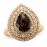 Le Vian Creme Brulee Quartz Ring 1 ct tw Diamonds 14K Strawberry Gold