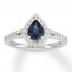 Neil Lane Sapphire Engagement Ring 1/2 ct tw Diamonds 14K Gold