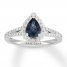 Neil Lane Sapphire Engagement Ring 1/2 ct tw Diamonds 14K Gold