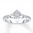 Diamond Engagement Ring 1/3 ct tw Round-cut 10K White Gold