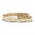Men's Diamond Bracelet 3 ct tw Baguette & Round-cut 10K Yellow Gold 8.25"