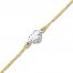 Heart Anklet 14K Two-Tone Gold