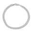 8.5" Curb Chain Bracelet 14K White Gold Appx. 3.7mm