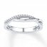 Midi Ring 1/20 ct tw Diamonds Sterling Silver