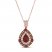 Le Vian Garnet Necklace 5/8 ct tw Diamonds 14K Strawberry Gold