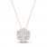 Diamond Fashion Necklace 1/5 ct tw Round-cut 10K Rose Gold 18"