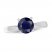 Blue Lab-Created Sapphire Solitaire Ring Sterling Silver