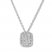Diamond Necklace 1/2 ct tw Round-cut 10K White Gold Adjustable