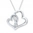 Heart Necklace Diamond Accents Sterling Silver