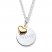 "Mom" Heart Necklace Sterling Silver 14K Yellow Gold Accent