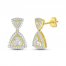 Diamond Drop Earrings 1/2 ct tw Round-cut 10K Yellow Gold