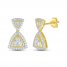 Diamond Drop Earrings 1/2 ct tw Round-cut 10K Yellow Gold