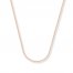 Wheat Chain Necklace 14K Rose Gold 18" Length