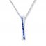 Lab-Created Sapphires Sterling Silver Necklace