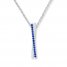 Lab-Created Sapphires Sterling Silver Necklace