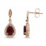 Ruby & Diamond Earrings 10K Rose Gold