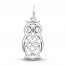 Owl Charm Sterling Silver