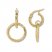 Double Circle Hoop Earrings 10K Yellow Gold
