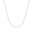 Cable Chain Necklace 14K White Gold 20" Length