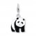 Panda Bear Charm Black/White Enamel Sterling Silver