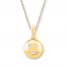Smile Necklace Diamond Accents 10K Yellow Gold
