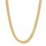 Men's Hollow Franco Chain Necklace 14K Yellow Gold 24" Length