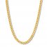 Men's Hollow Franco Chain Necklace 14K Yellow Gold 24" Length