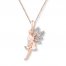 Fairy Necklace Diamond Accents 10K Rose Gold