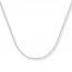 Cable Chain Necklace 14K White Gold 16" Length