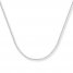 Cable Chain Necklace 14K White Gold 16" Length