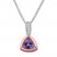 Amethyst Necklace 1/20 ct tw Diamonds Sterling Silver/10K Gold