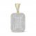 Men's Diamond Dog Tag Pendant 7/8 ct tw Round-cut 10K Yellow Gold