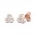 Diamond Three Stone-Earrings 1/2 ct tw Round-Cut 10K Rose Gold